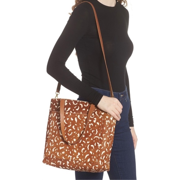 Madewell Handbags - Madewell The Medium‎ Transport Tote Printed Calf Hair Edition Pecan M6314 Bag